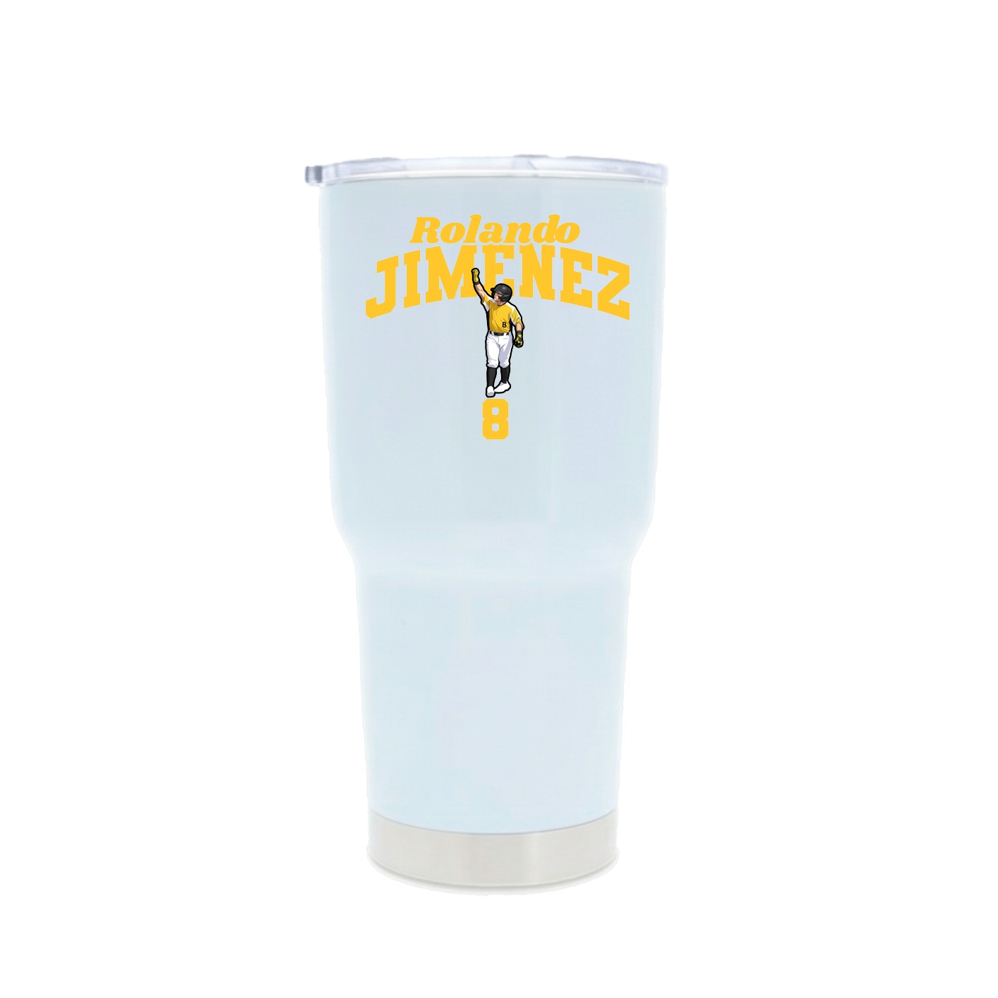 30oz Stainless Steel Tumbler — Signature Arch in White