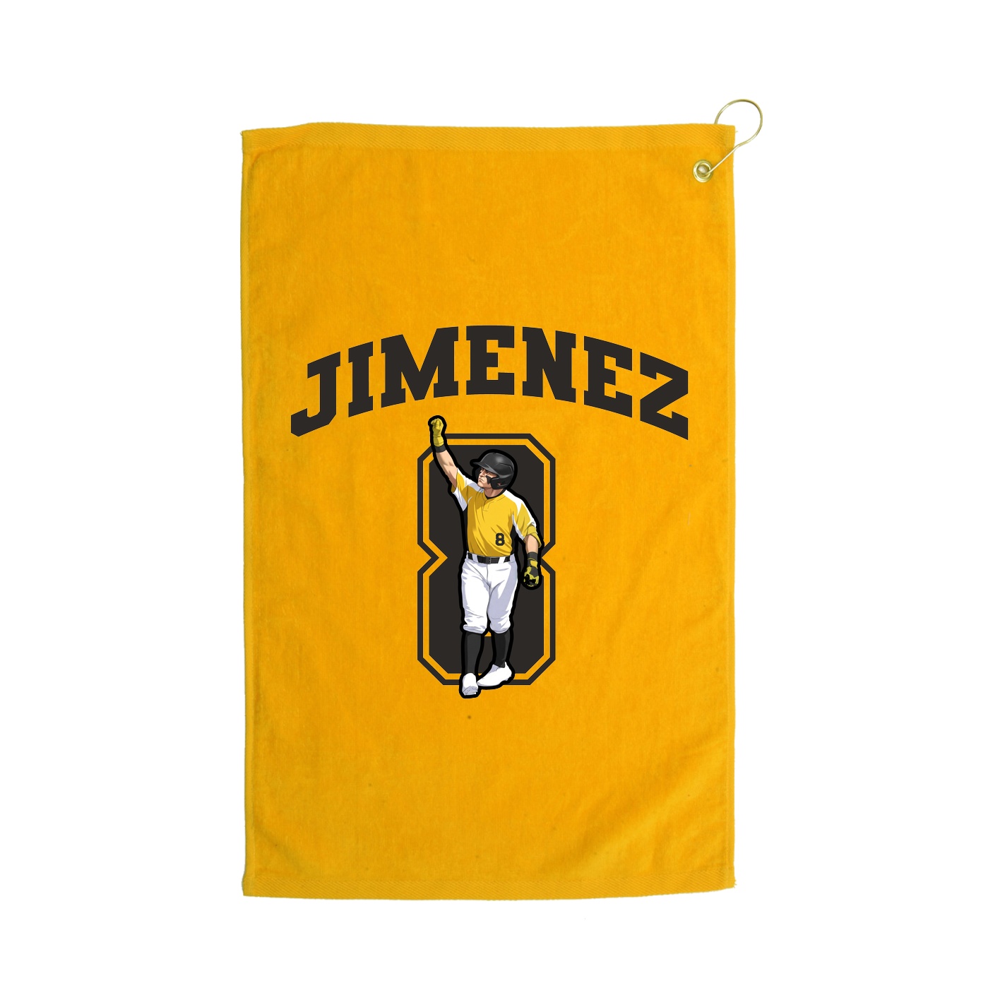 Golf Towel — Number in Gold