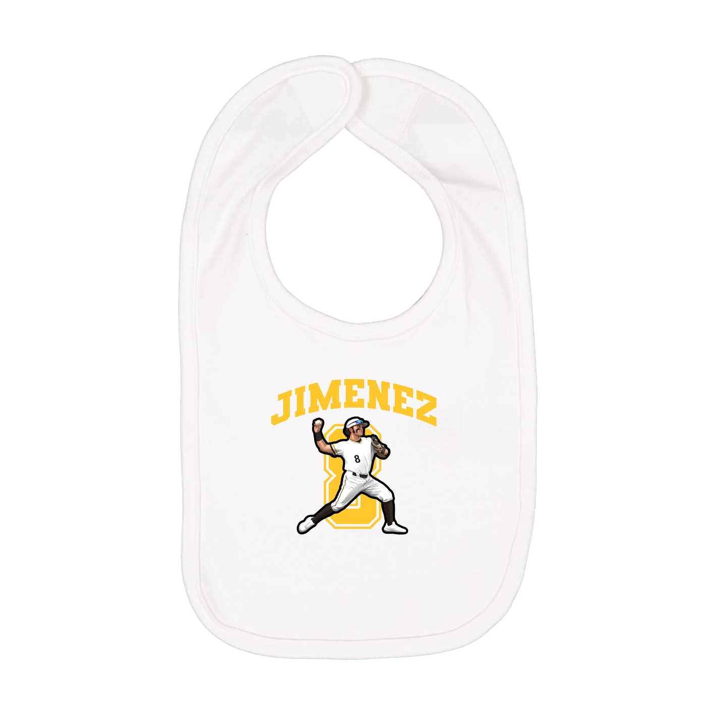 Infant Bib — Number in White