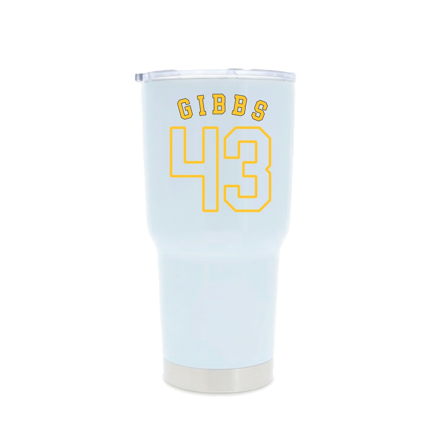 30oz Stainless Steel Tumbler — Shirsey Arch in White