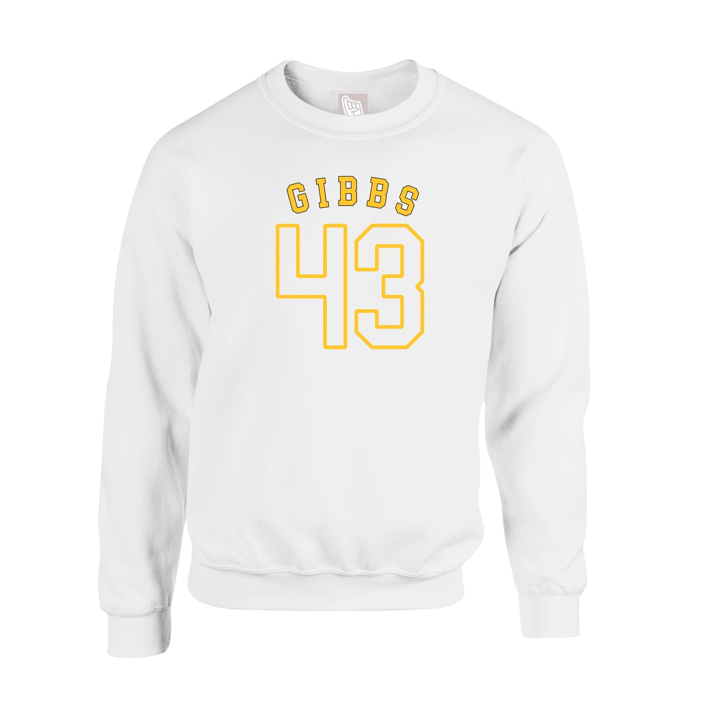Fleece Crew — Shirsey Arch in White