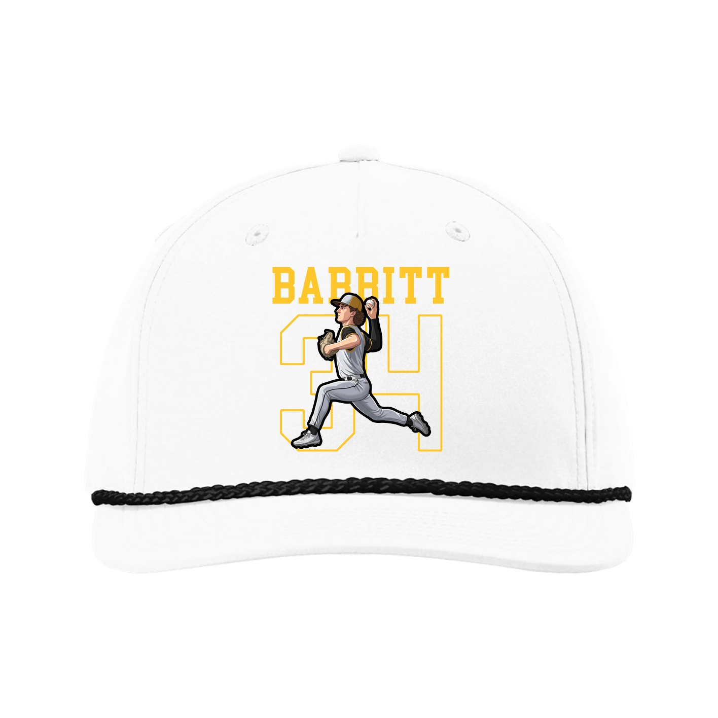 Five-Panel Classic Rope Cap — Shirsey in White
