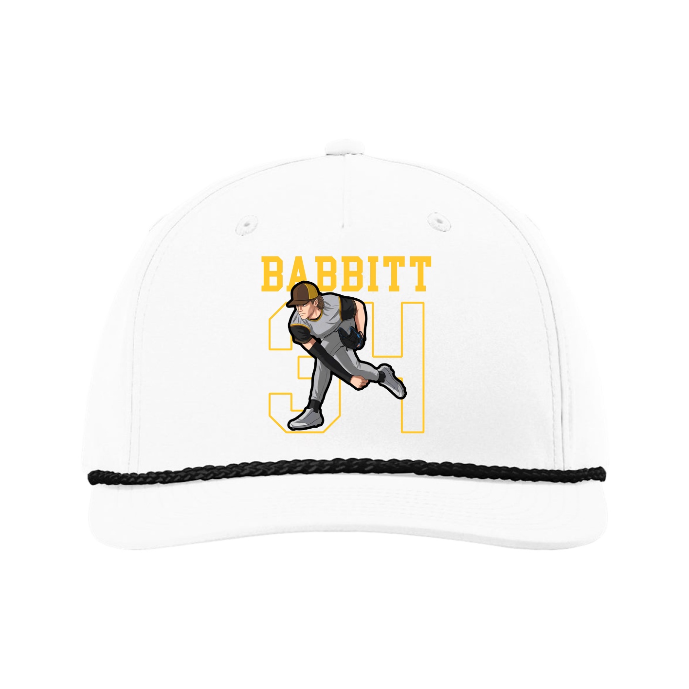 Five-Panel Classic Rope Cap — Shirsey in White