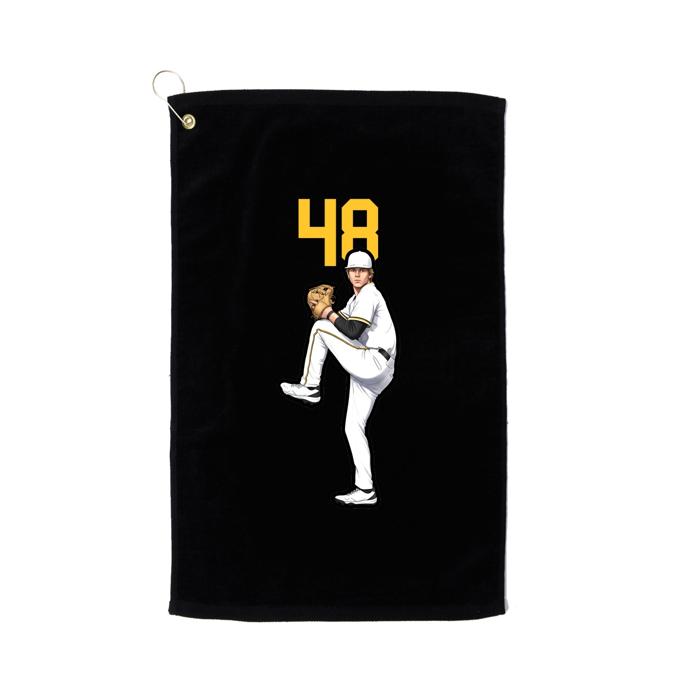 Golf Towel — Number Top in Black
