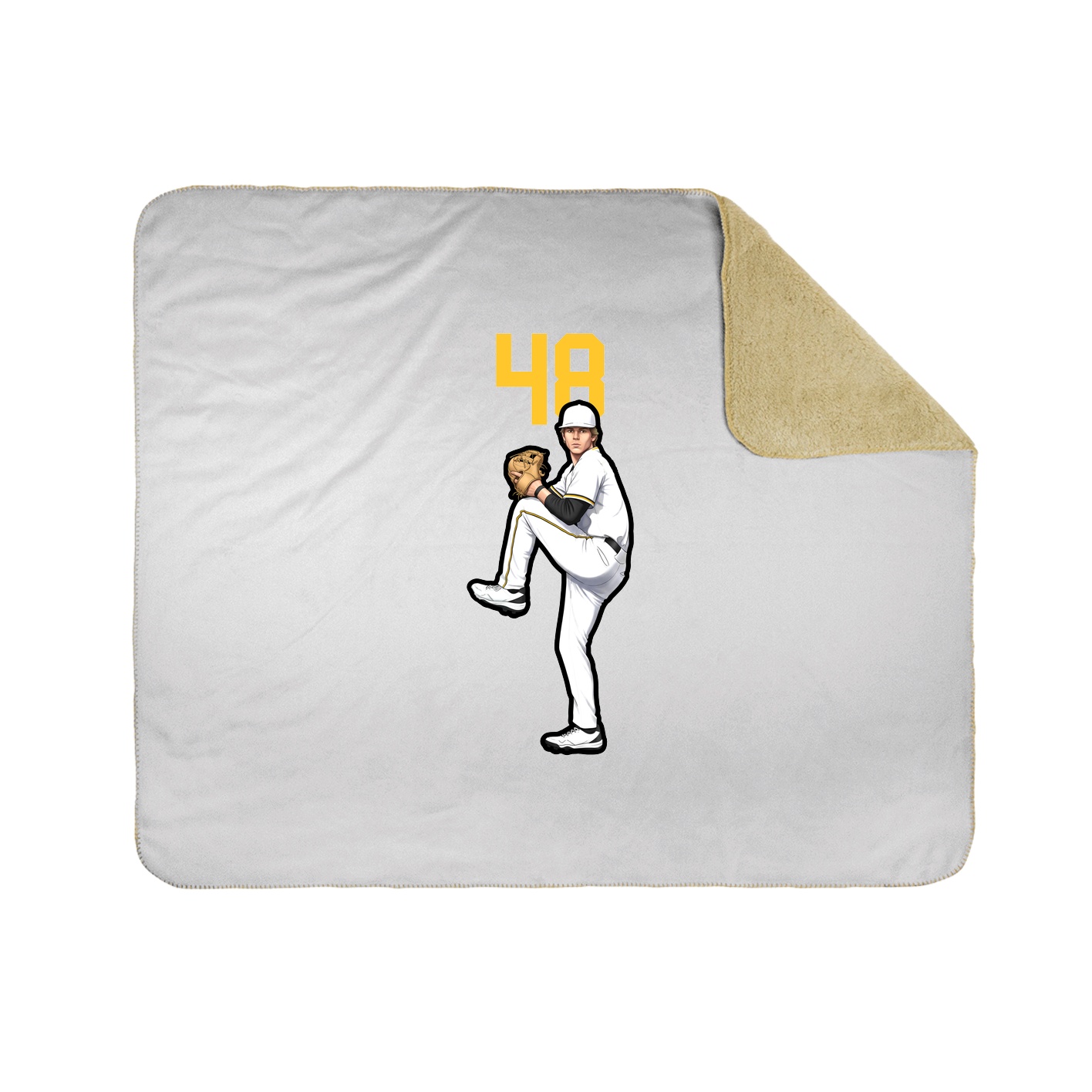Throw Blanket — Number Top in White