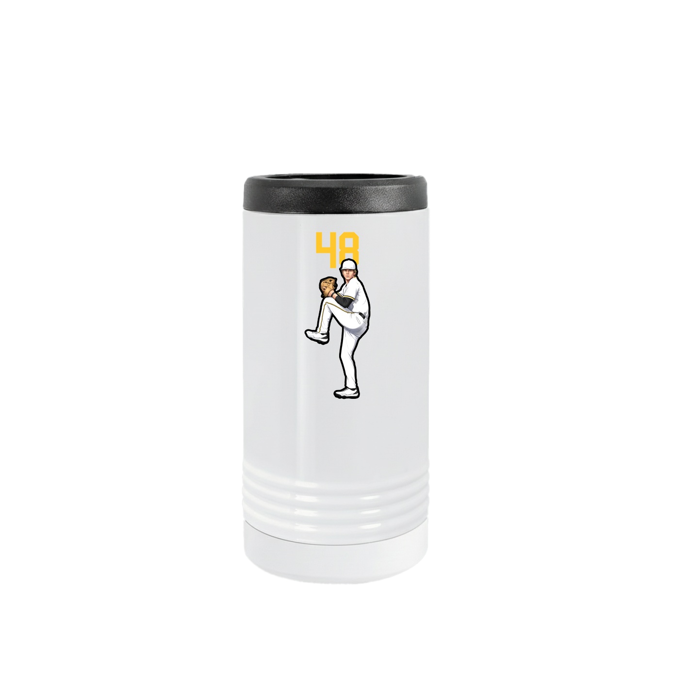 Slim Beverage Holder — Number Top in White