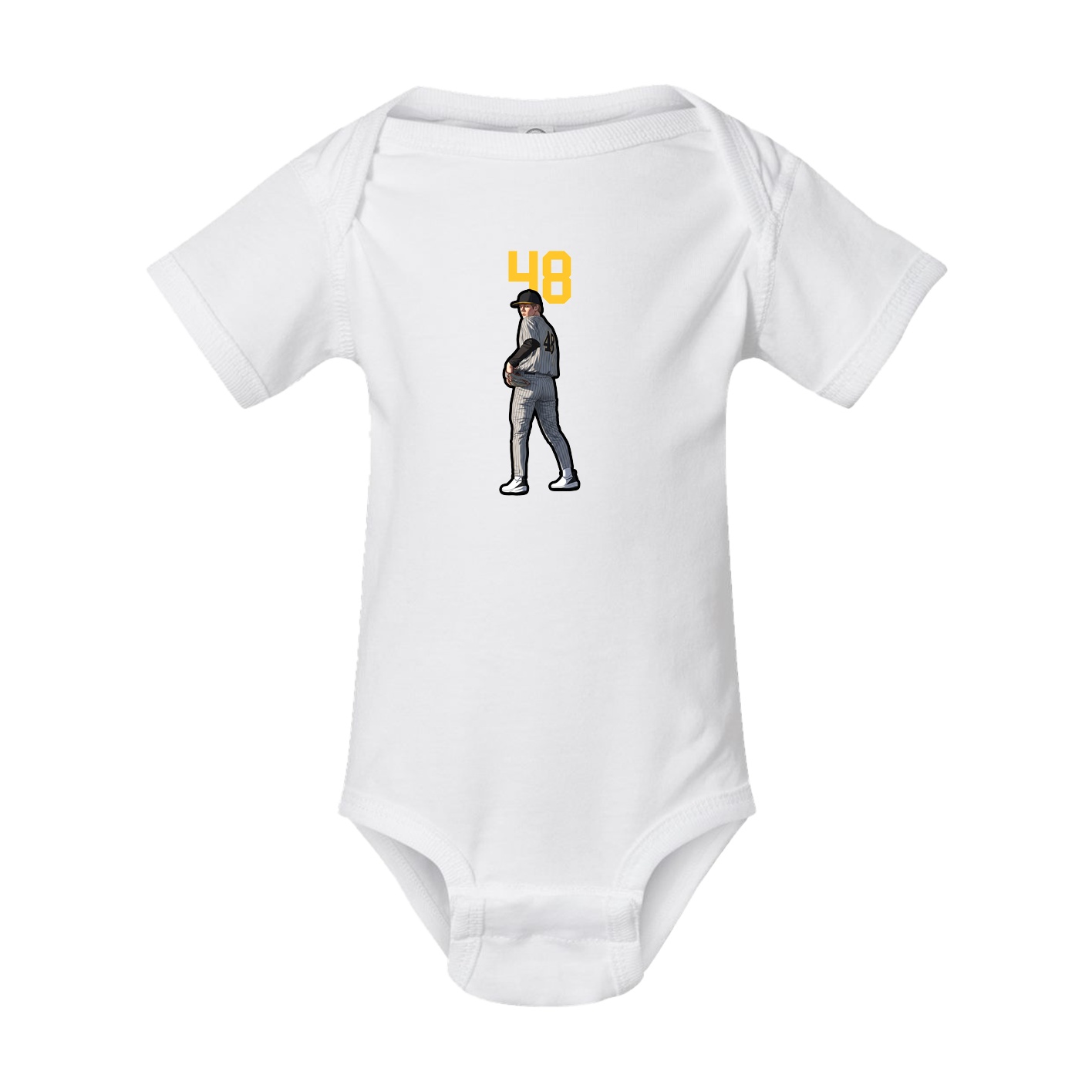 Baby Onesie — Number Top in White