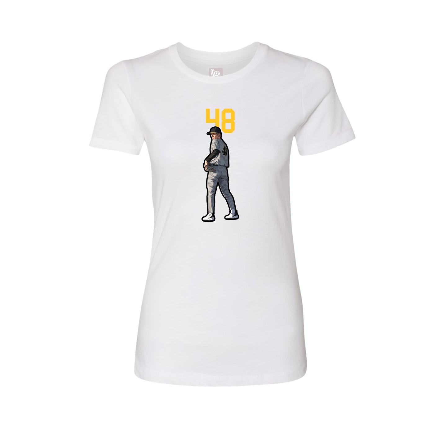 Womens Tee — Number Top in White
