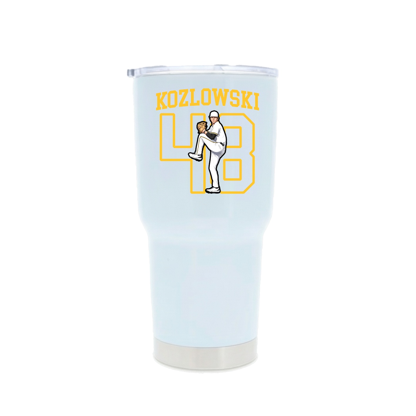 30oz Stainless Steel Tumbler — Shirsey in White