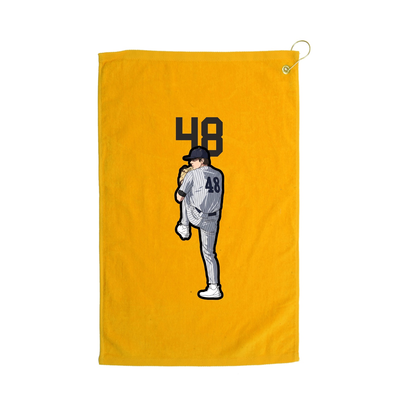 Golf Towel — Number Top in Gold