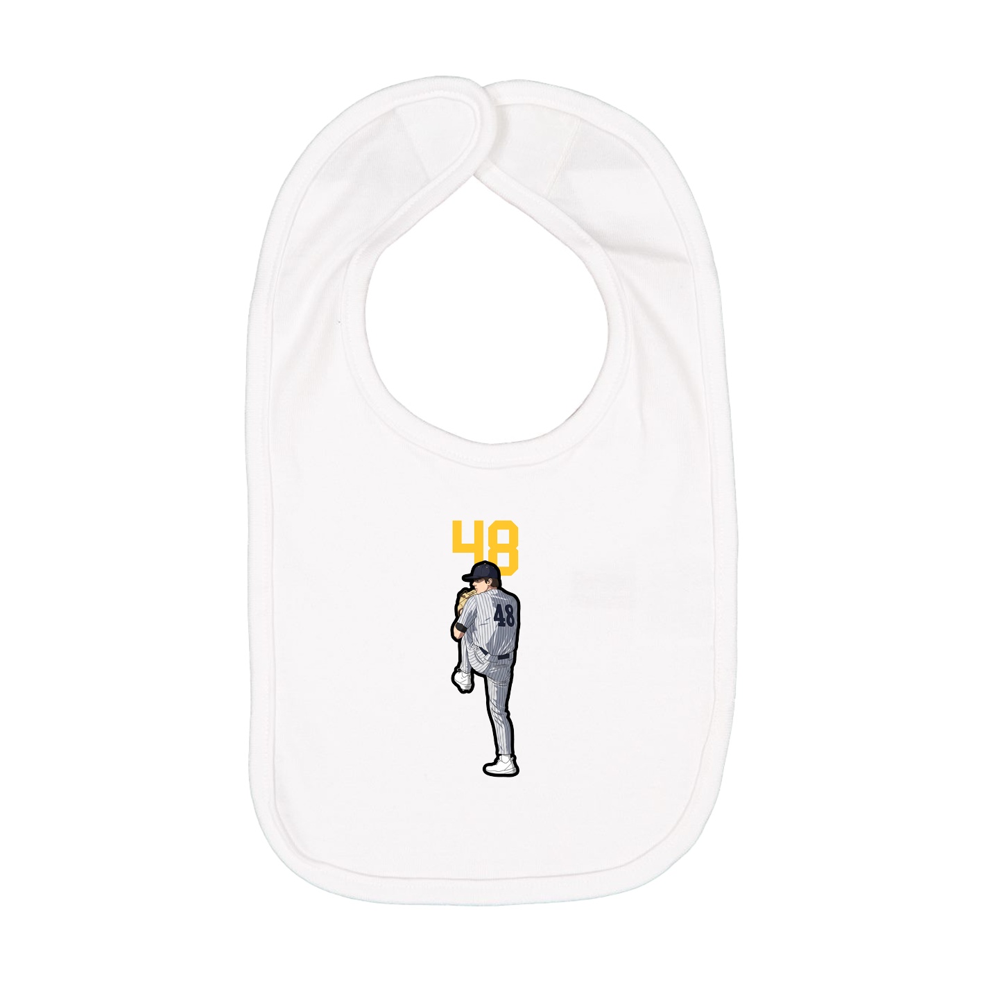 Infant Bib — Number Top in White