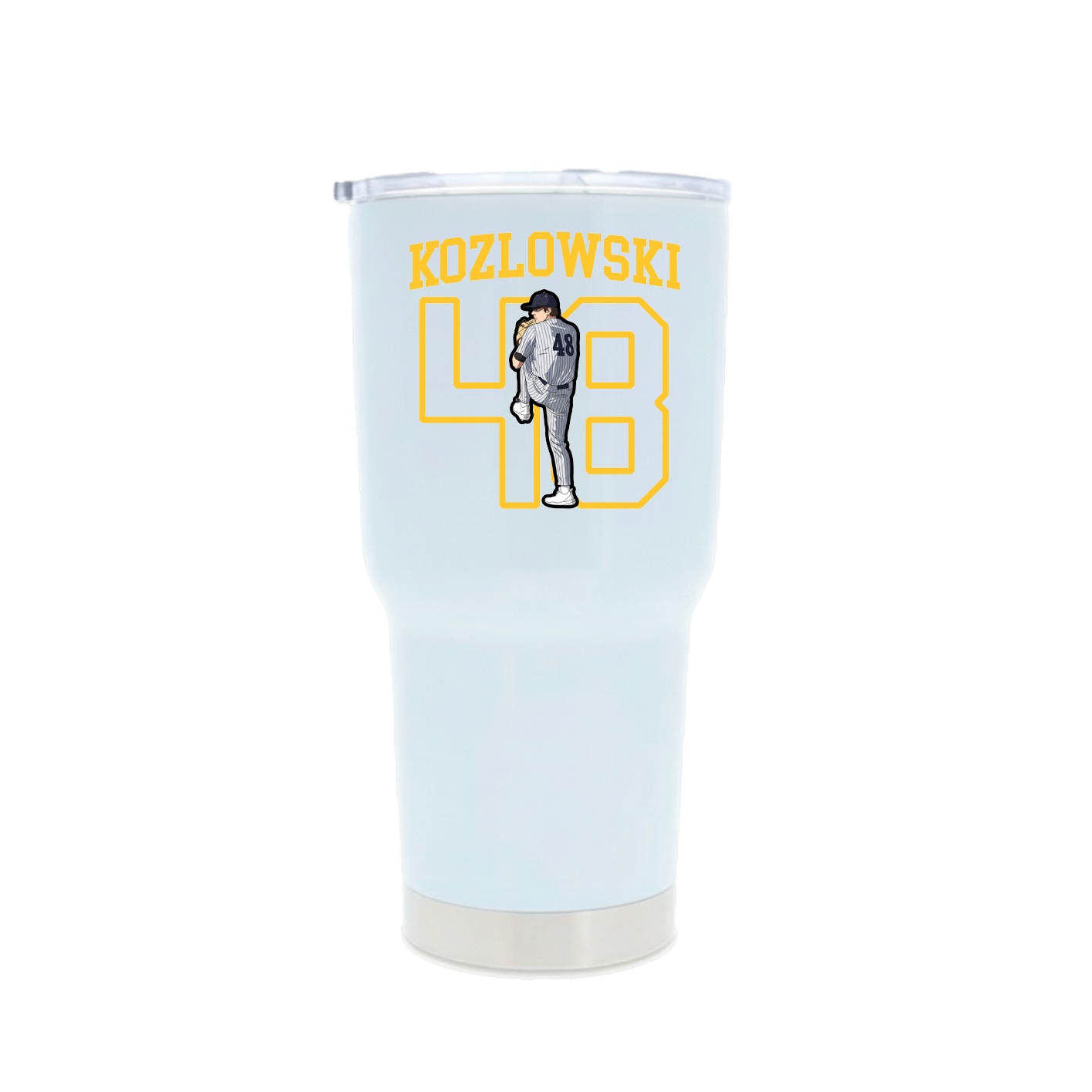 30oz Stainless Steel Tumbler — Shirsey in White