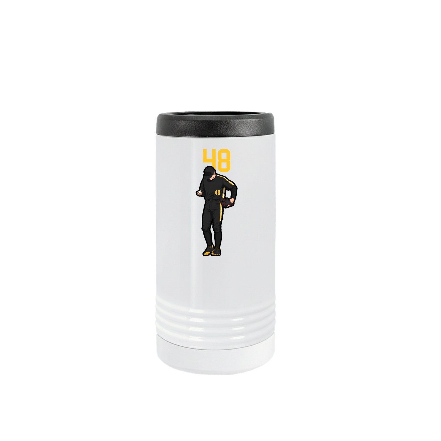Slim Beverage Holder — Number Top in White