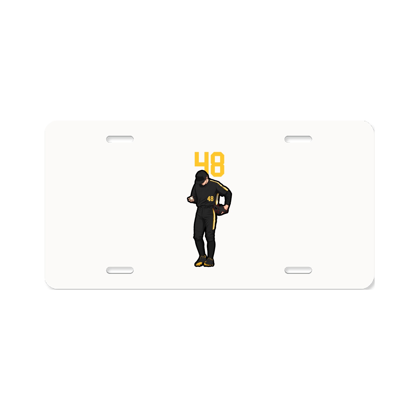 License Plate — Number Top in Classic