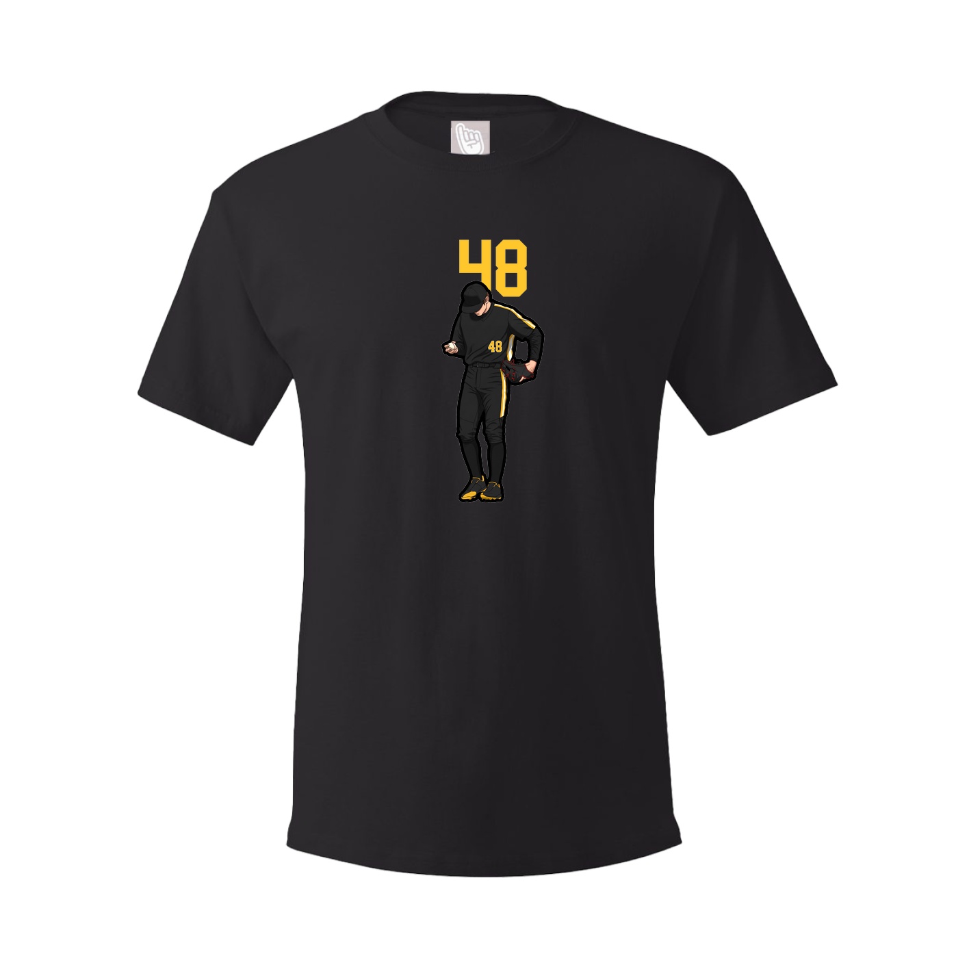 Youth Tee — Number Top in Black