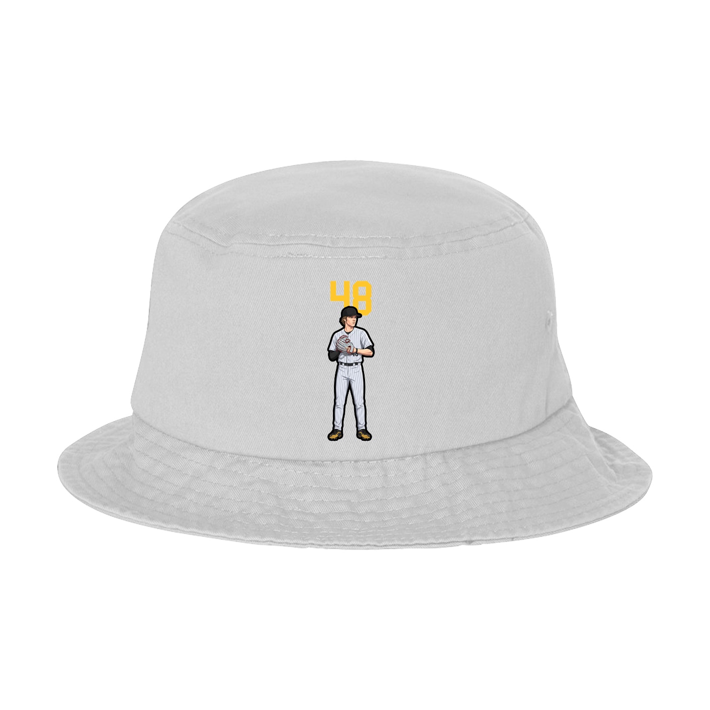 Bucket Cap — Number Top in White