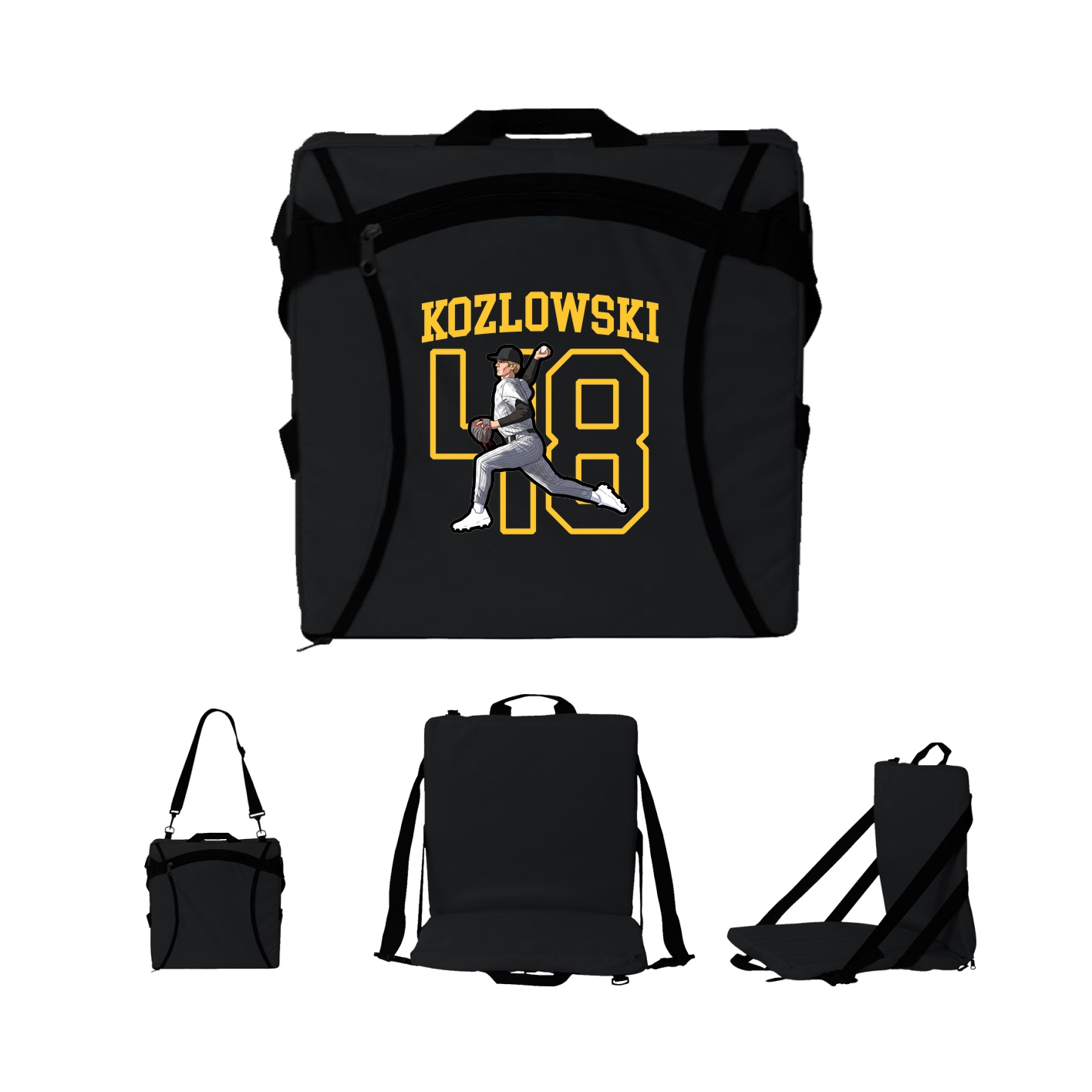 Folding Stadium Seat — Shirsey in Black