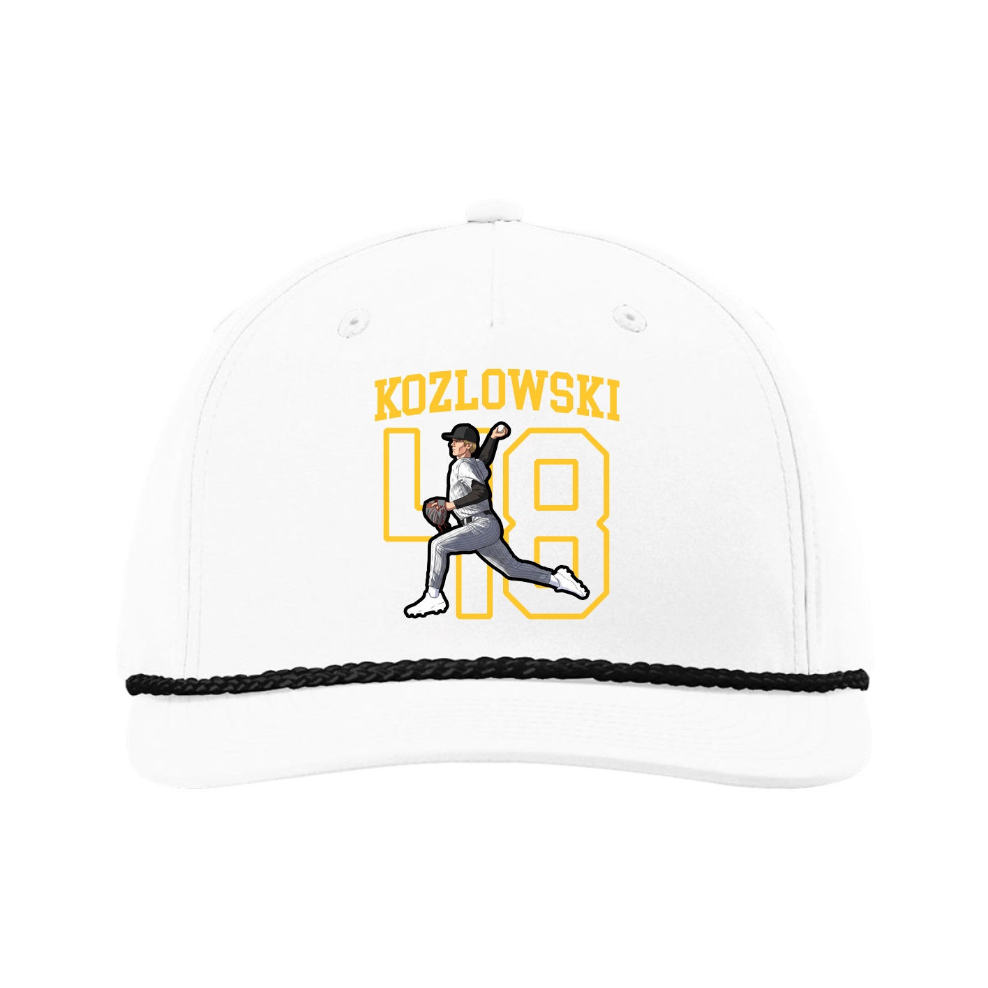 Five-Panel Classic Rope Cap — Shirsey in White
