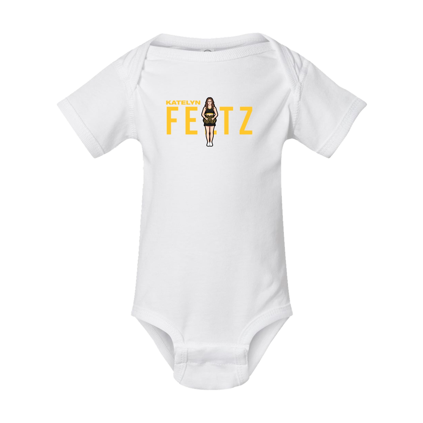 Baby Onesie — Player Name in White