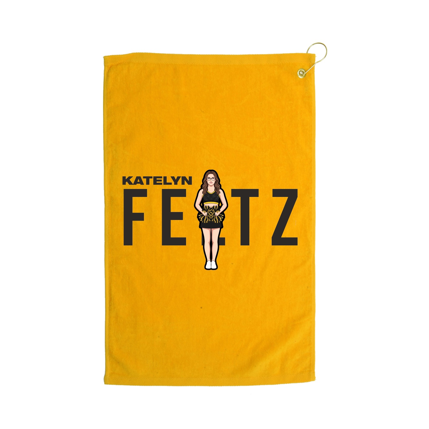 Golf Towel — Player Name in Gold