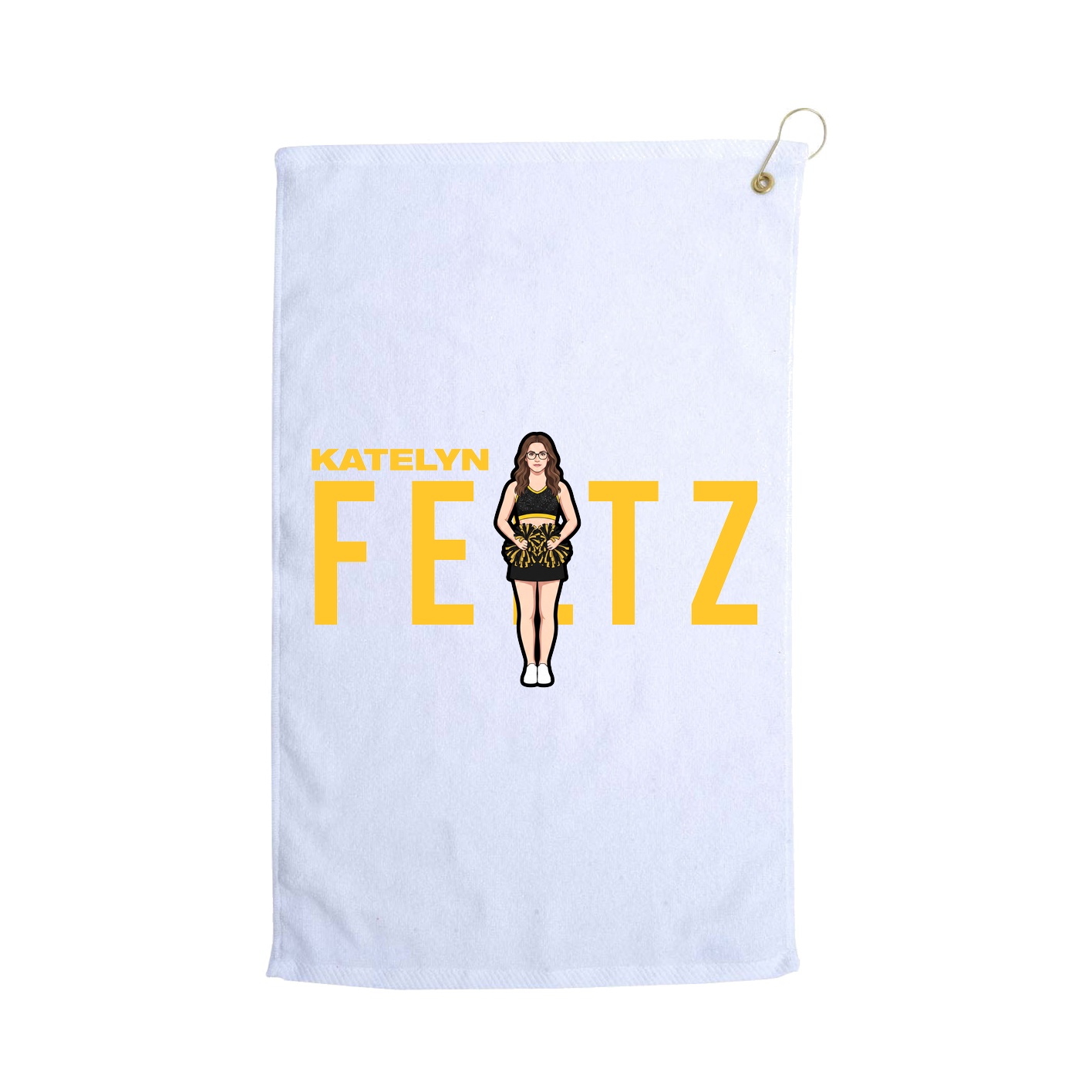 Golf Towel — Player Name in White