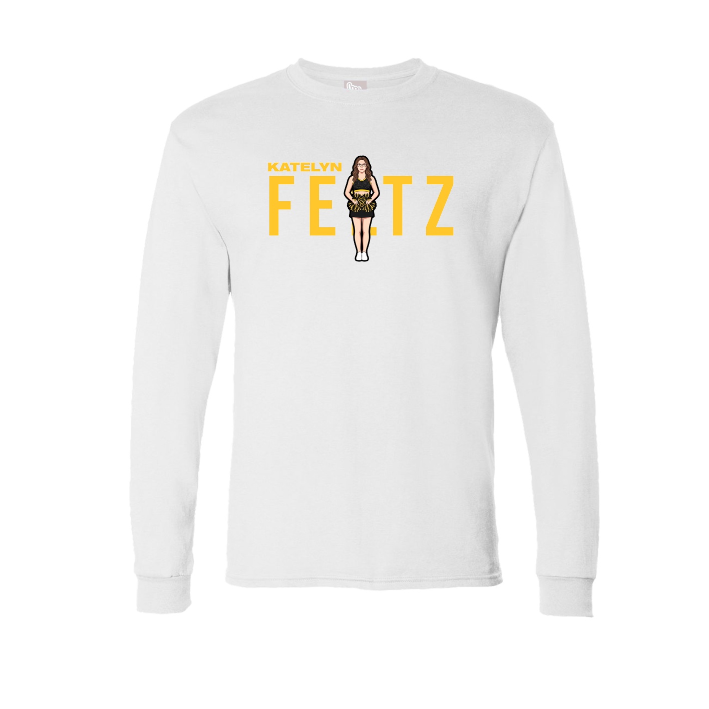 Long Sleeve Tee — Player Name in White
