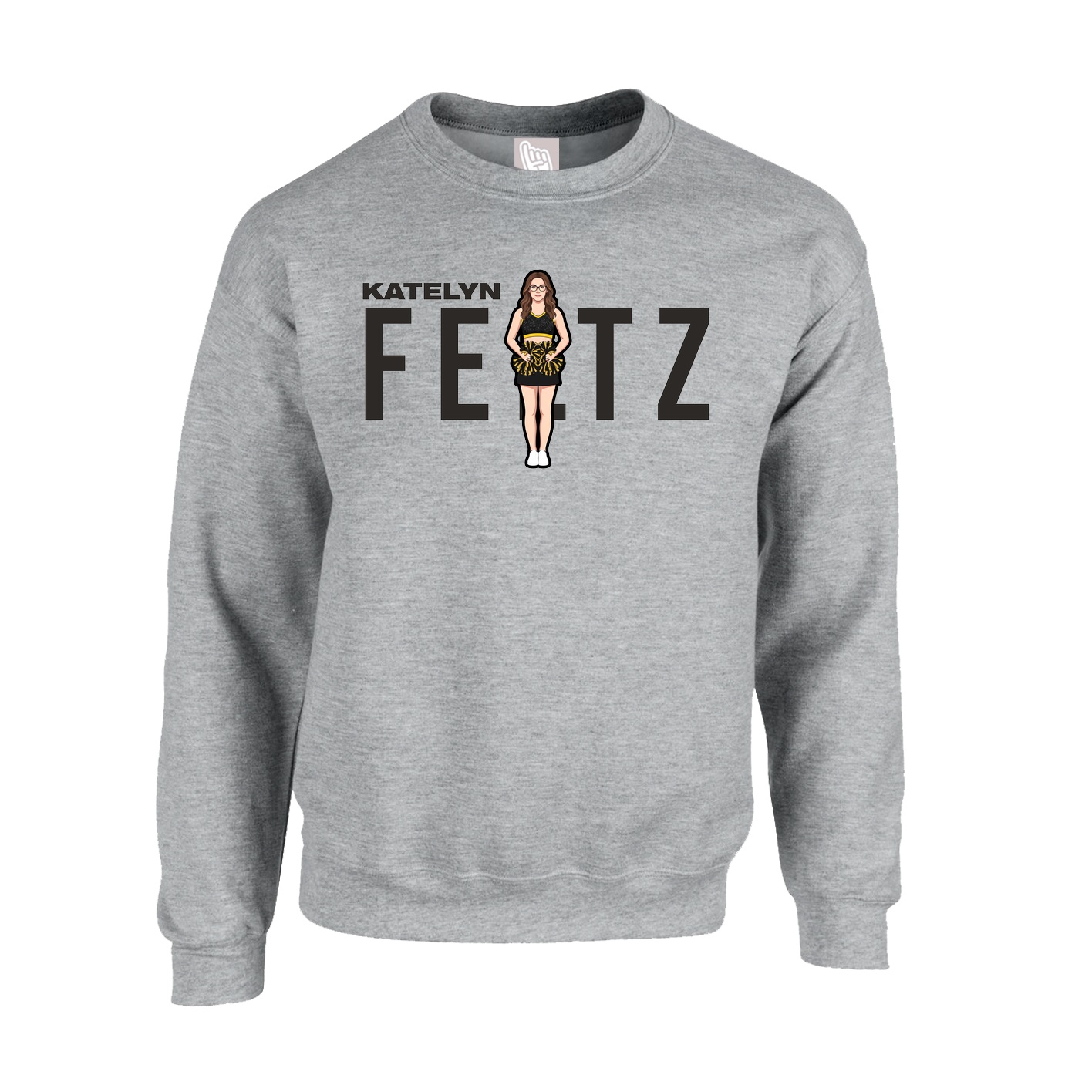 Fleece Crew — Player Name in Grey