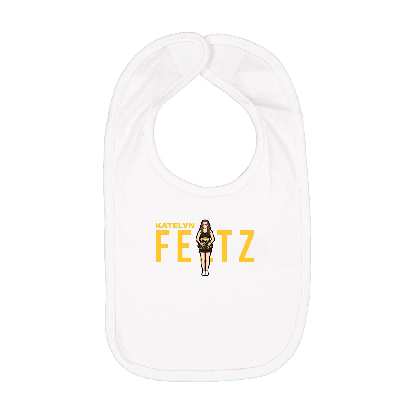 Infant Bib — Player Name in White