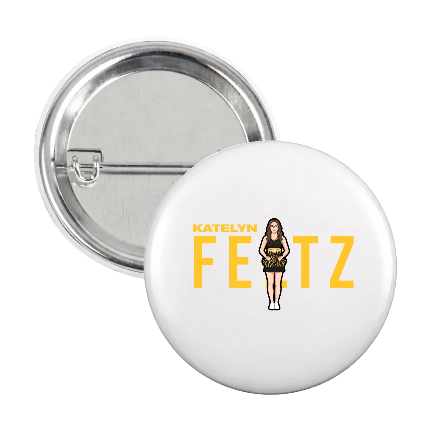 Game Day Button — Player Name in White