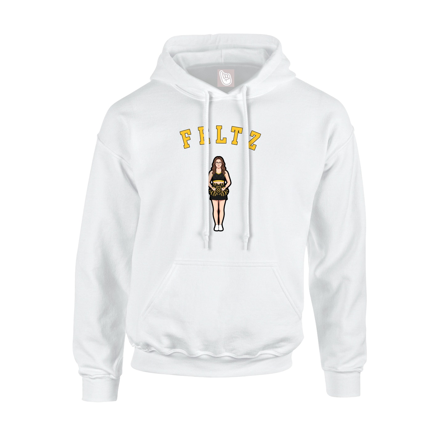 Youth Hoodie — Shirsey Arch in White