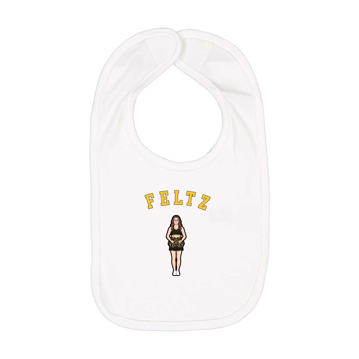 Infant Bib — Shirsey Arch in White