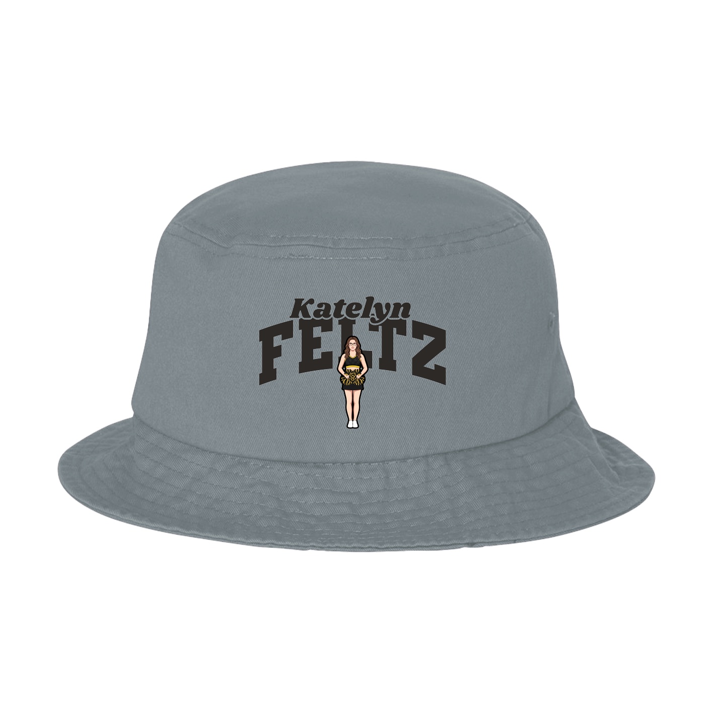 Bucket Cap — Signature Arch in Grey