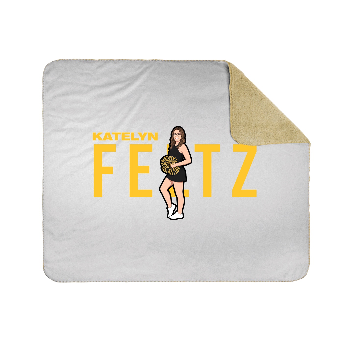 Throw Blanket — Player Name in White