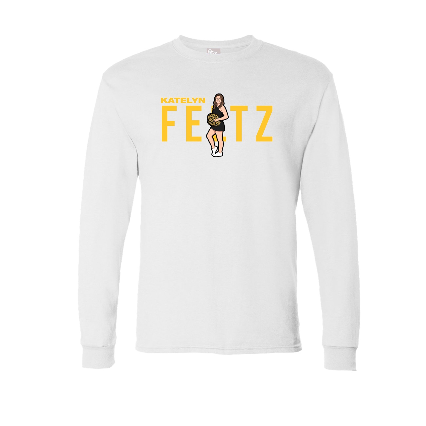 Long Sleeve Tee — Player Name in White