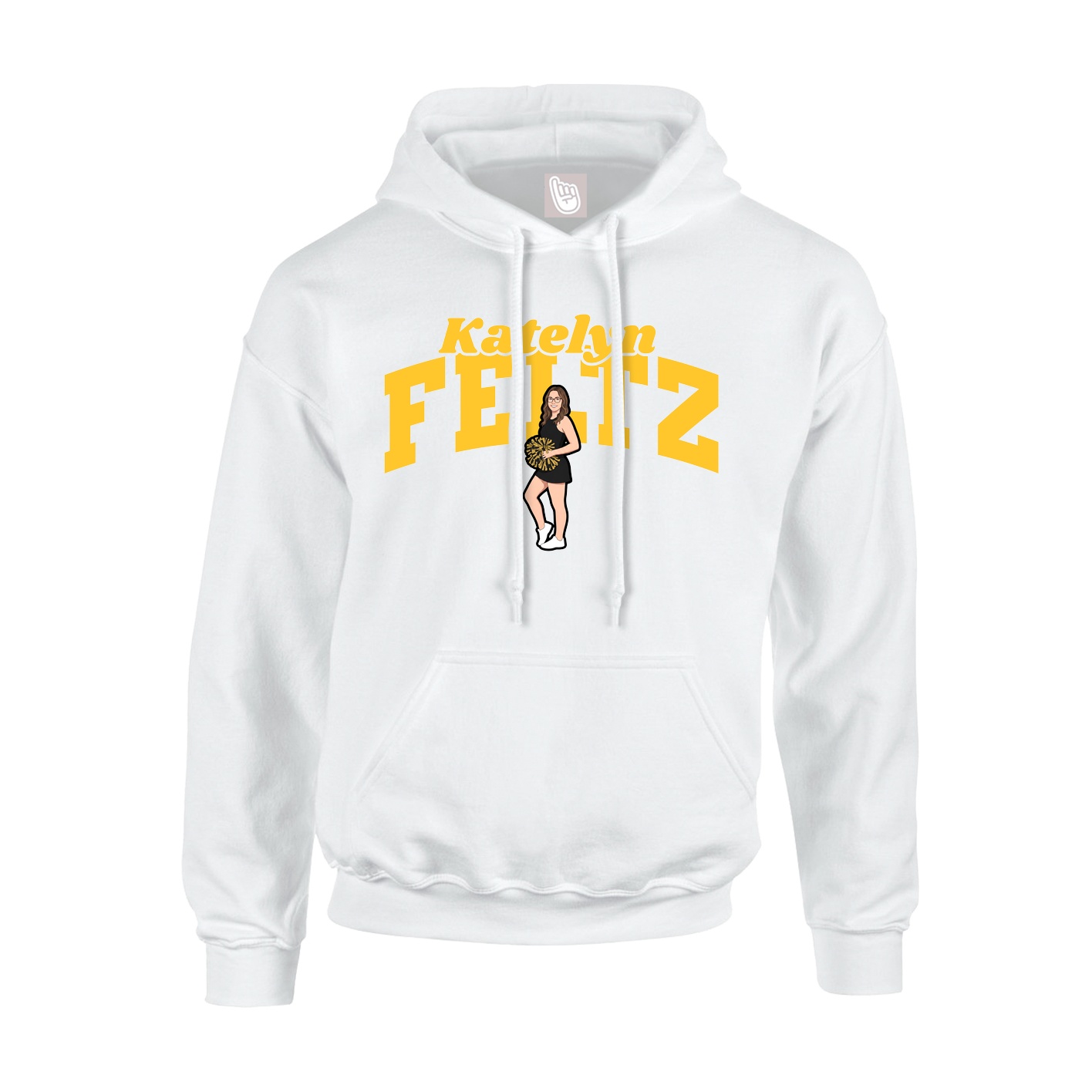 Youth Hoodie — Signature Arch in White