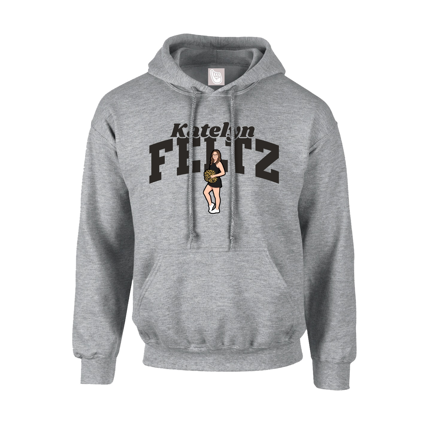 Youth Hoodie — Signature Arch in Grey