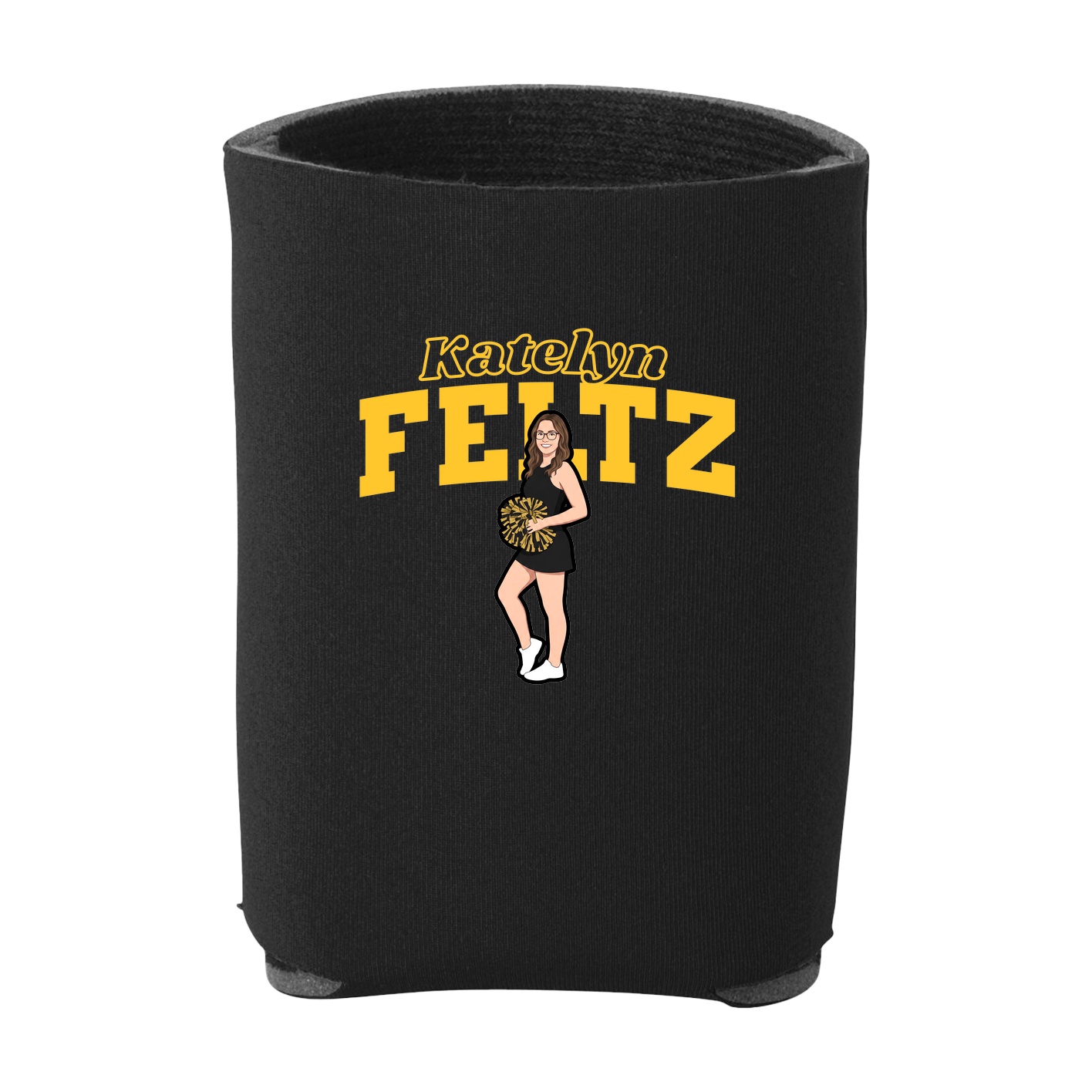 Can Holder — Name Arch in Black
