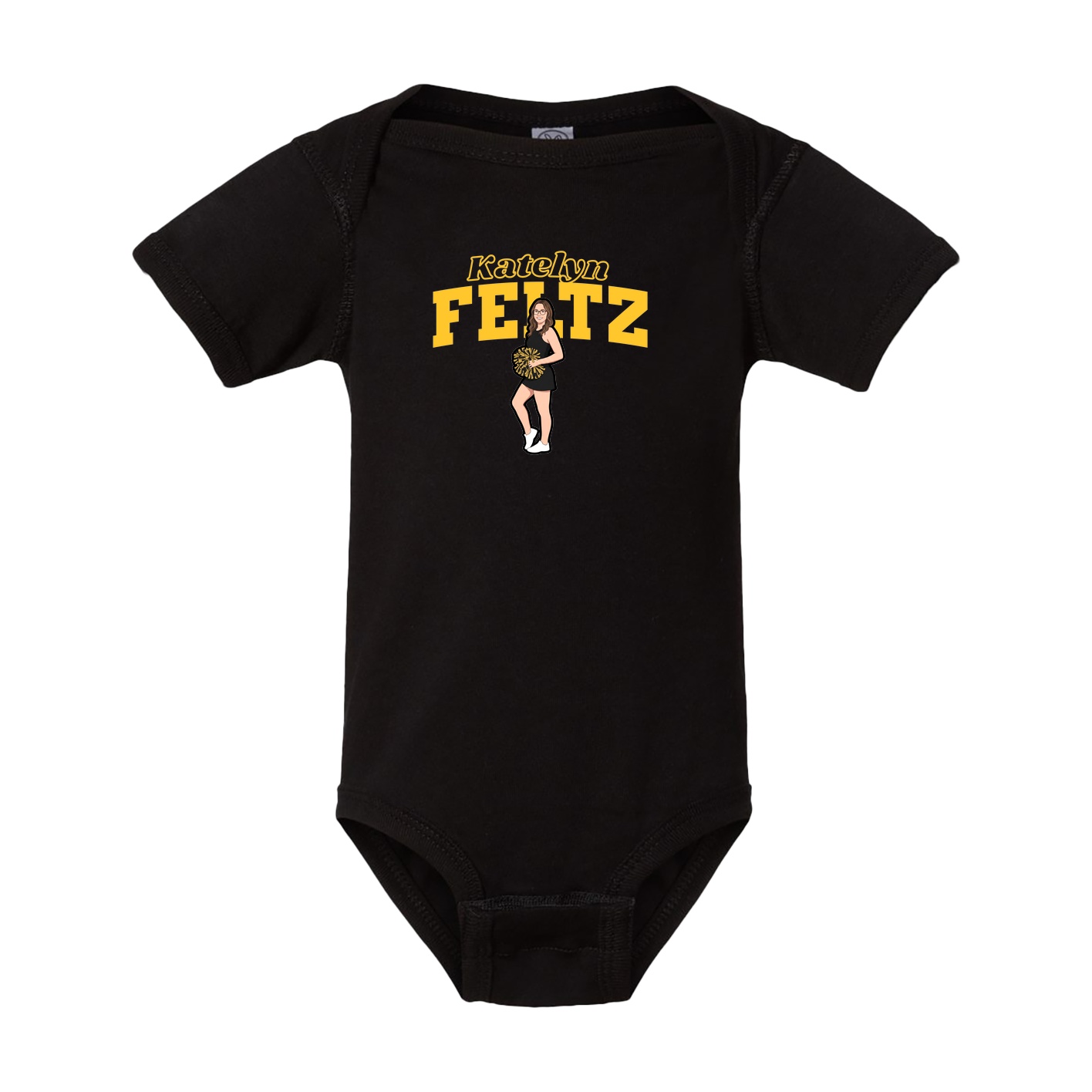 Baby Onesie — Name Arch in Black