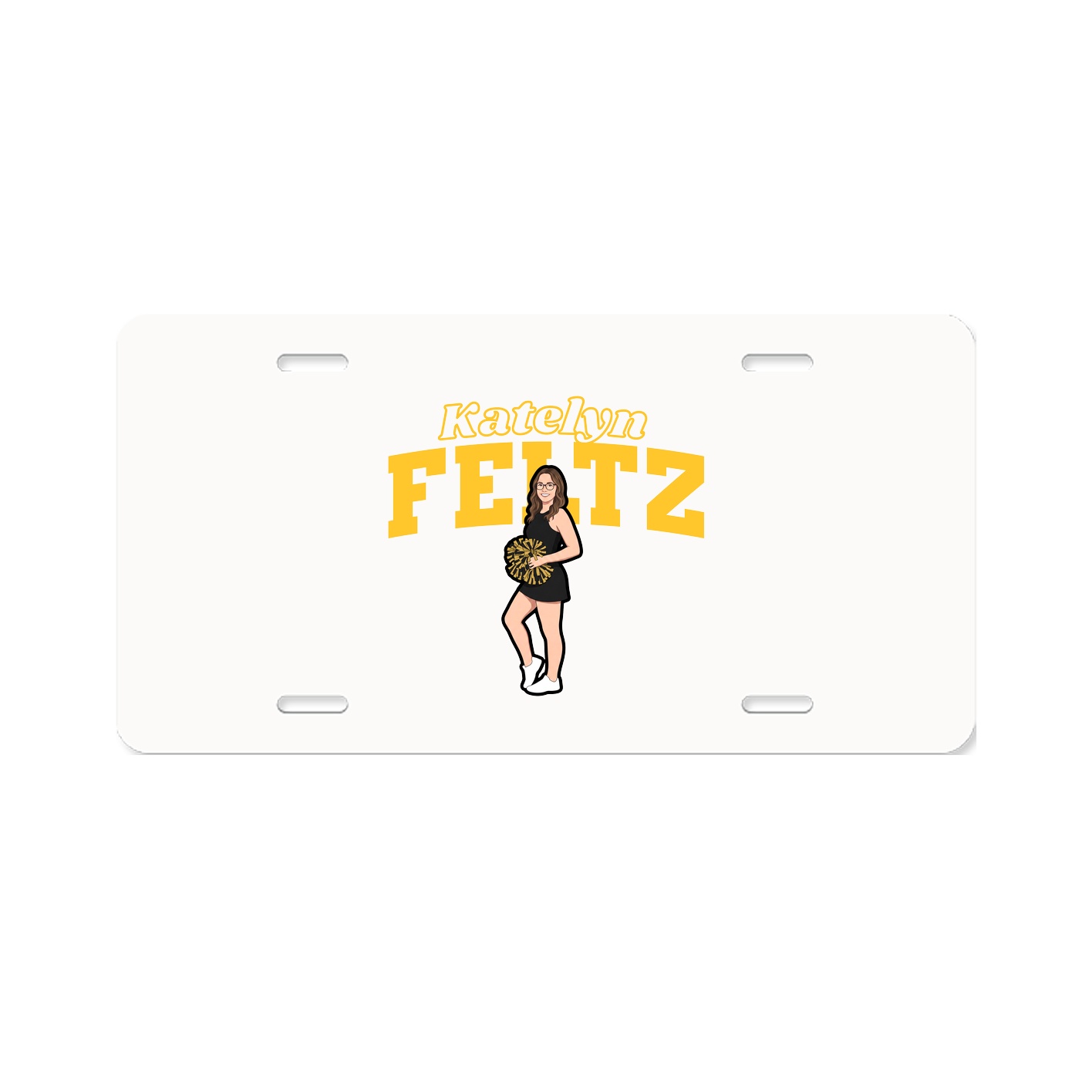 License Plate — Name Arch in Classic