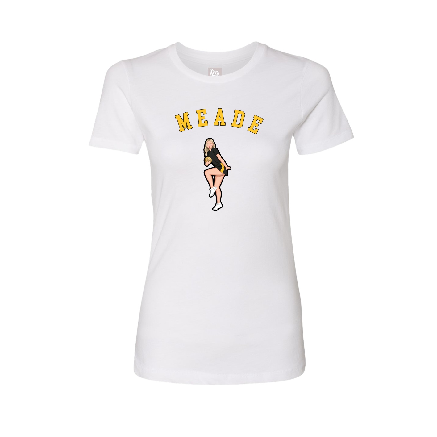 Fitted Women's Tee — Shirsey Arch in White