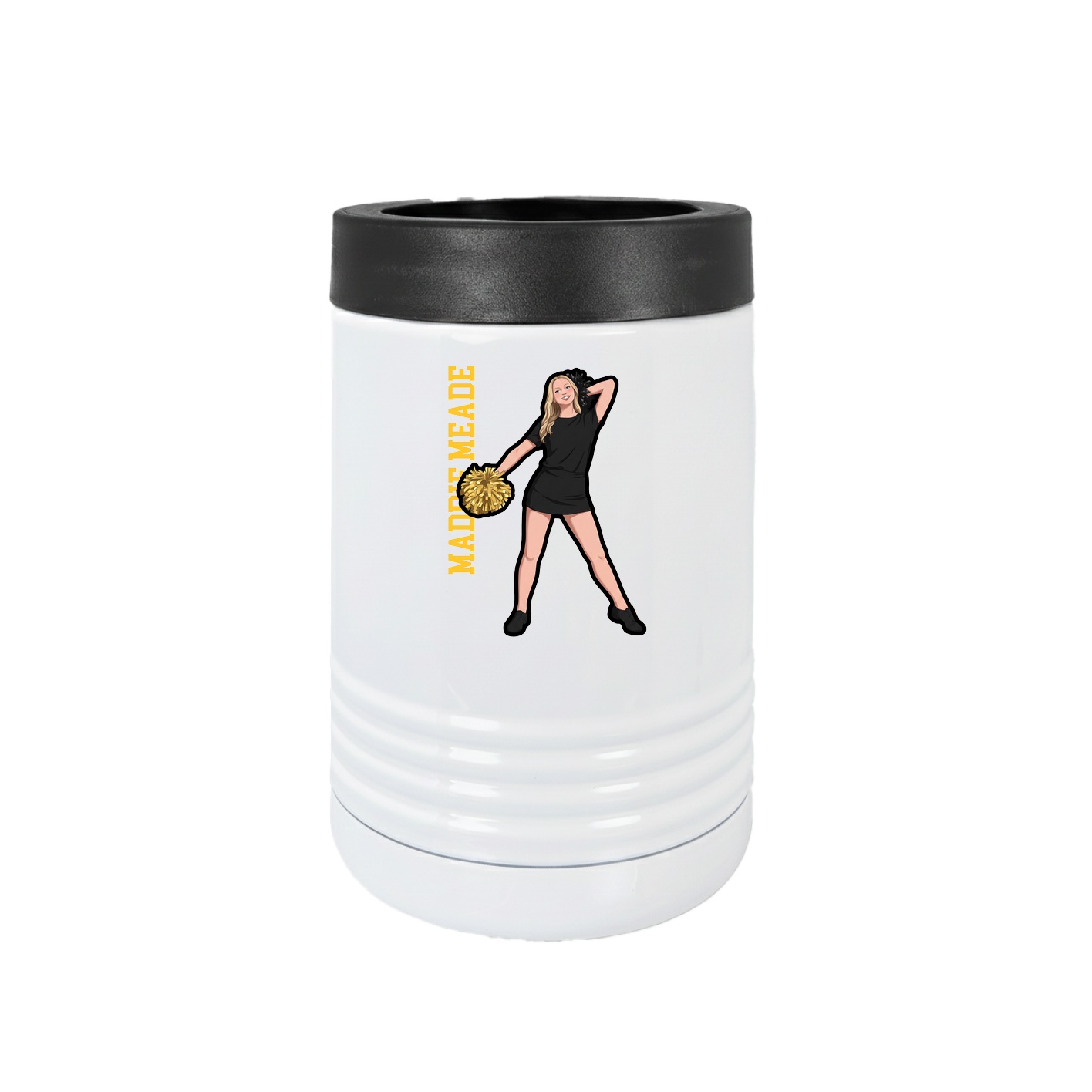 Beverage Holder — Name Vertical in White