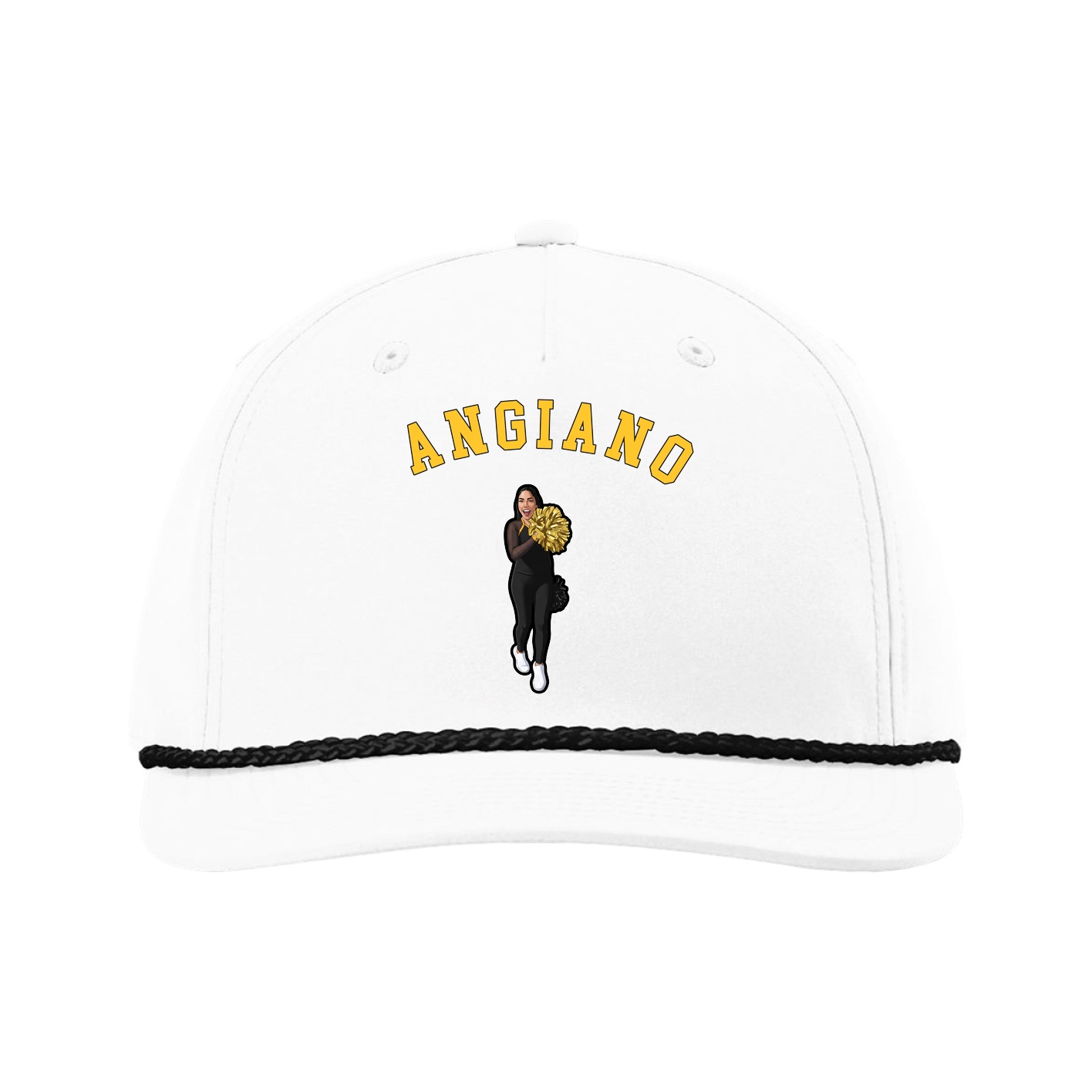 Five-Panel Classic Rope Cap — Shirsey Arch in White