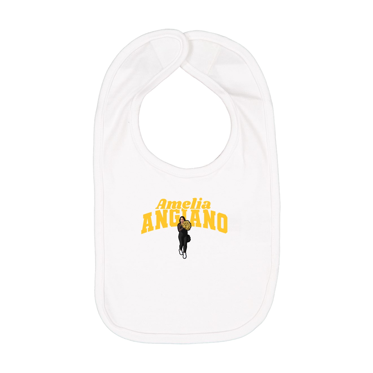 Infant Bib — Signature Arch in White