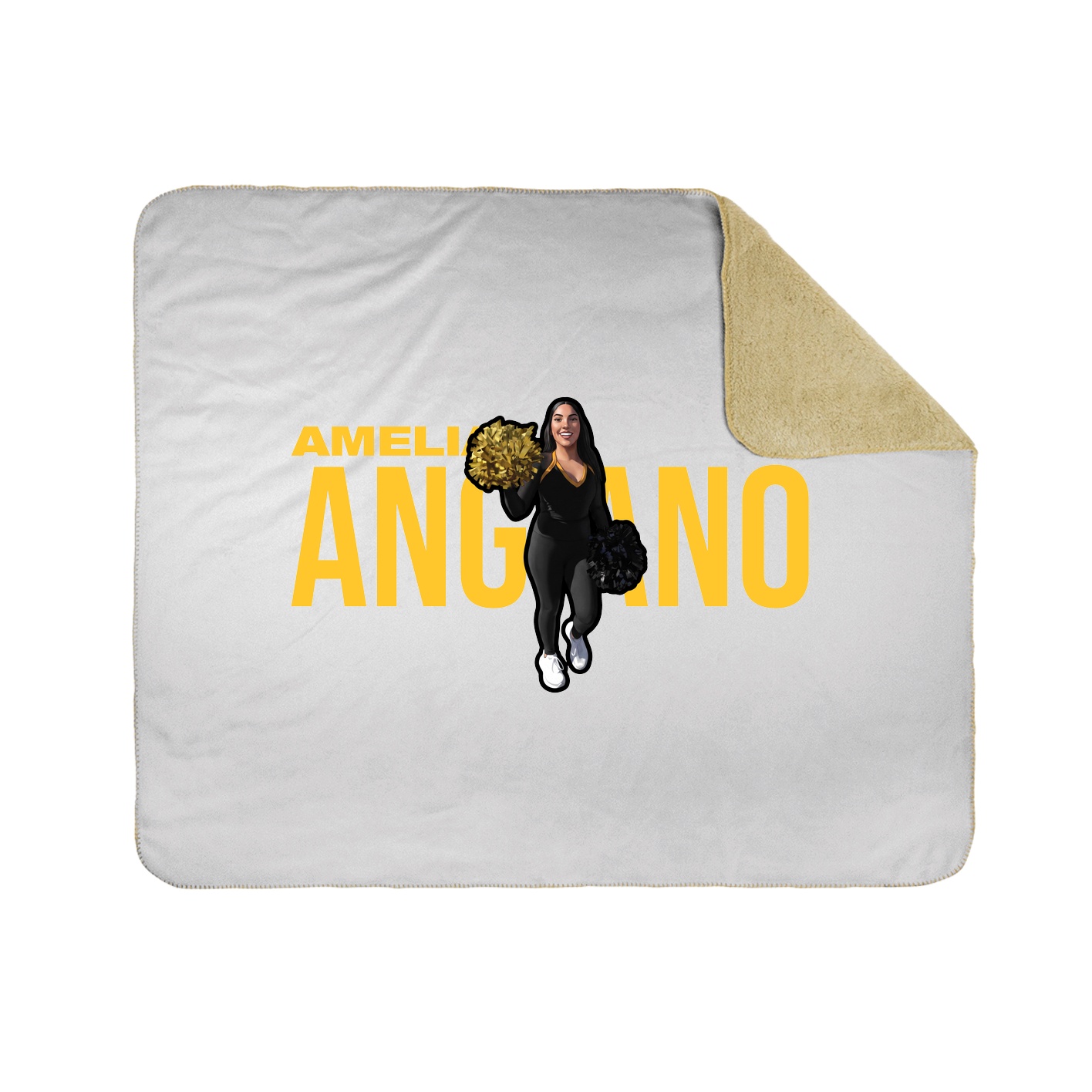 Throw Blanket — Player Name in White