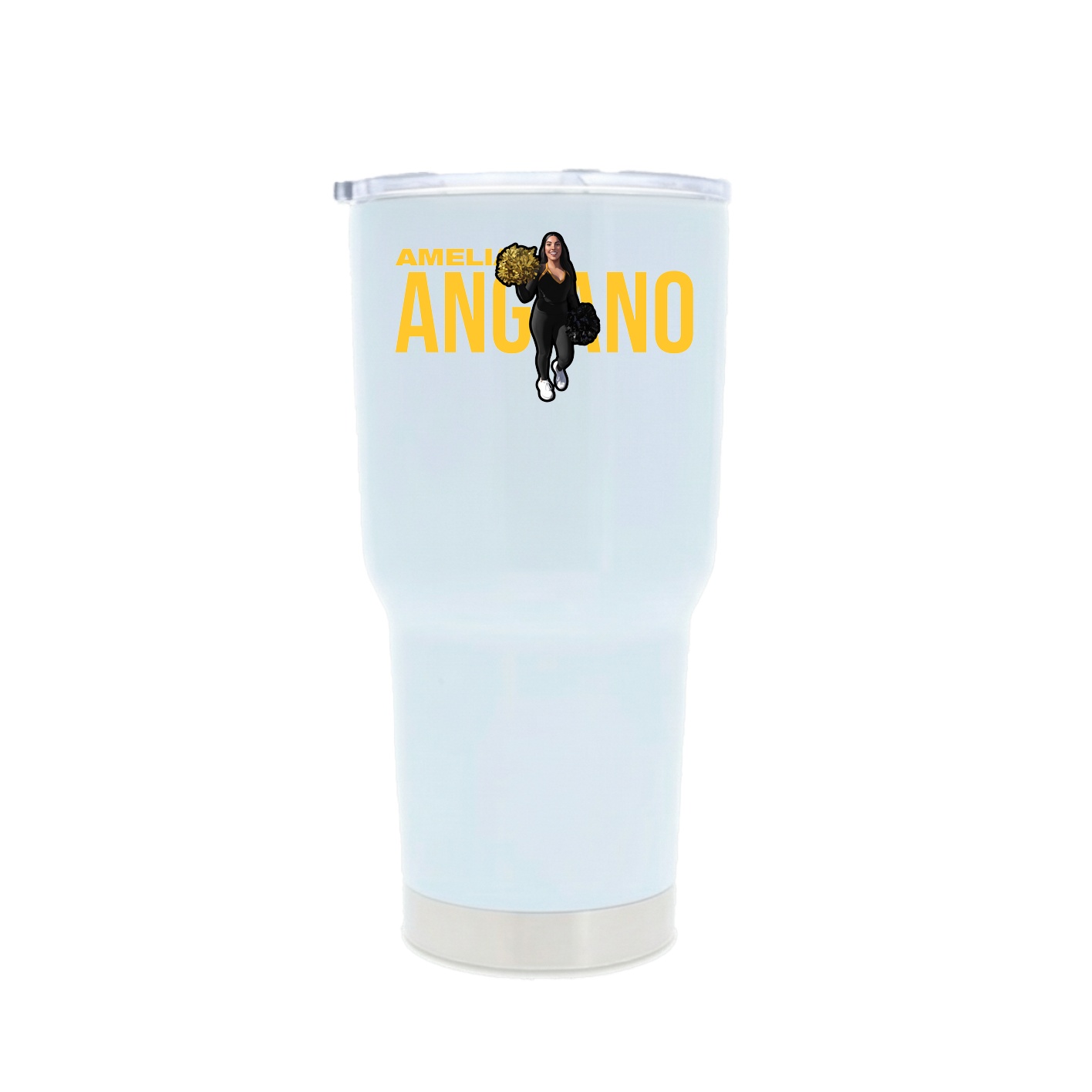 30oz Stainless Steel Tumbler — Player Name in White