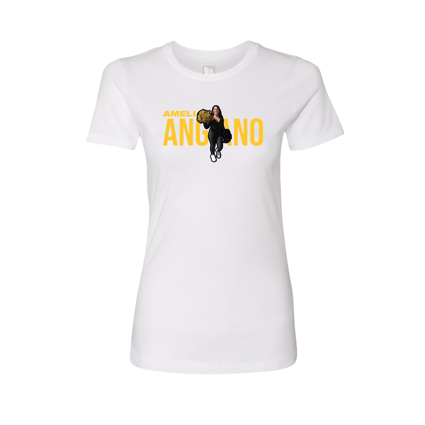 Fitted Women's Tee — Player Name in White