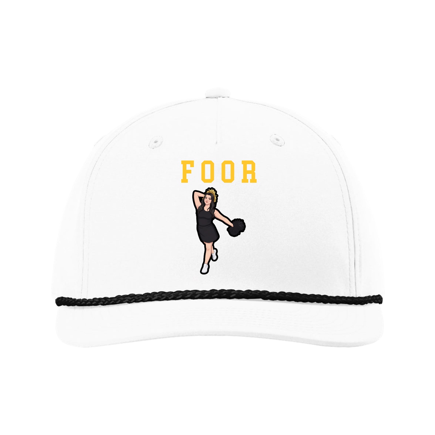 Five-Panel Classic Rope Cap — Shirsey in White