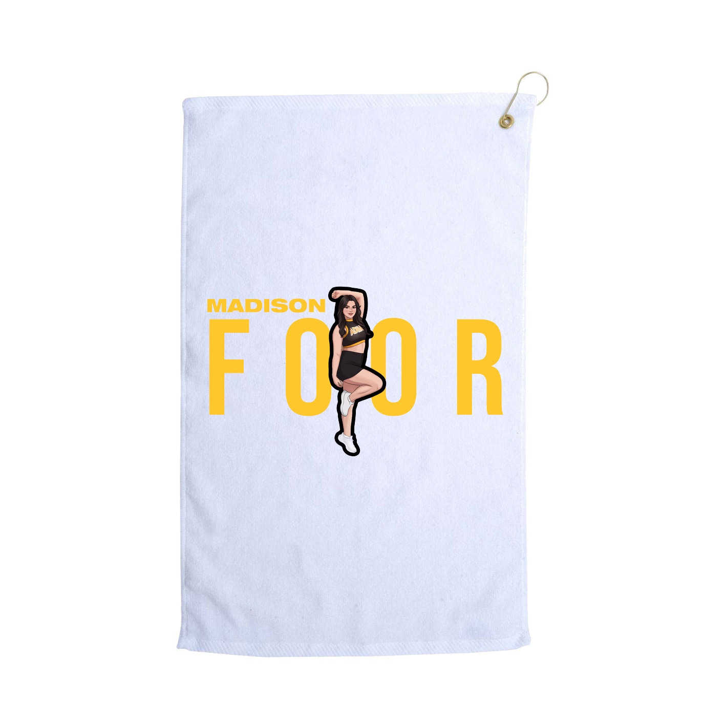 Golf Towel — Player Name in White