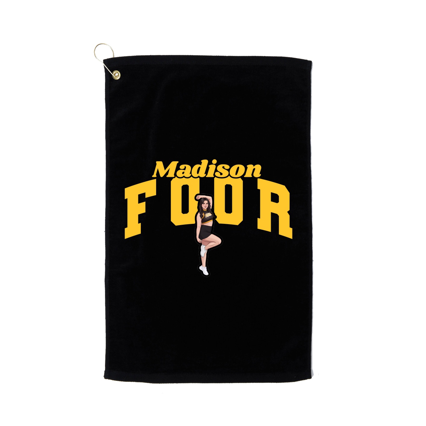 Golf Towel — Signature Arch in Black