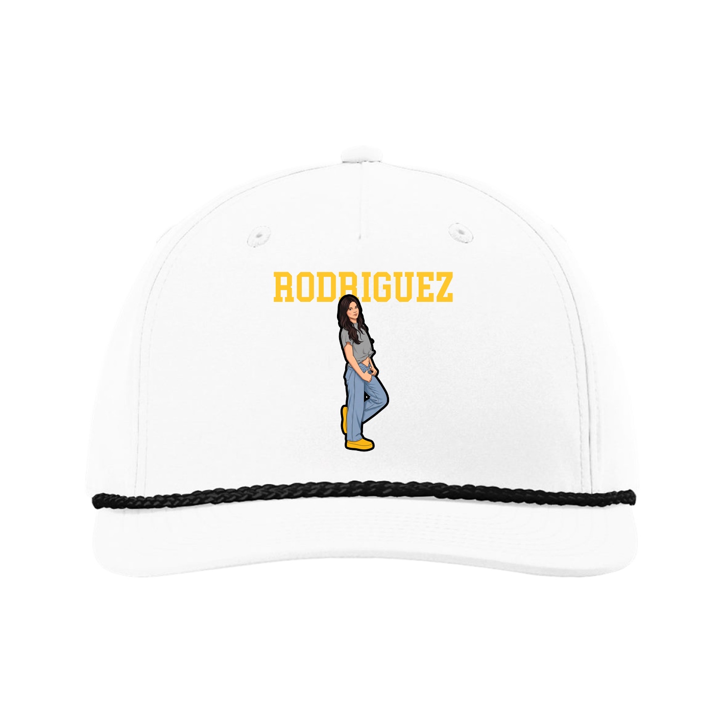 Five-Panel Classic Rope Cap — Shirsey in White